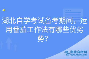 湖北自學(xué)考試備考期間，運用番茄工作法有哪些優(yōu)劣勢？