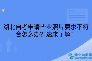 湖北自考申請畢業(yè)照片要求不符合怎么辦？速來了解！