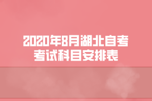 2020年8月湖北自考國際貿(mào)易專業(yè)考試科目安排表