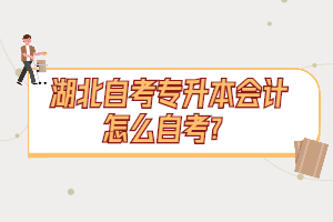湖北自考專(zhuān)升本會(huì)計(jì)怎么自考？