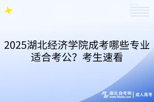 2025湖北經(jīng)濟(jì)學(xué)院成考哪些專業(yè)適合考公？考生速看