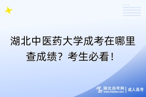 湖北中醫(yī)藥大學(xué)成考在哪里查成績(jī)？考生必看！