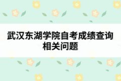 武漢東湖學院自考成績查詢相關問題