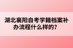 湖北襄陽自考學(xué)籍檔案補辦流程什么樣的？
