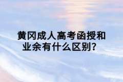 黃岡成人高考函授和業(yè)余有什么區(qū)別？